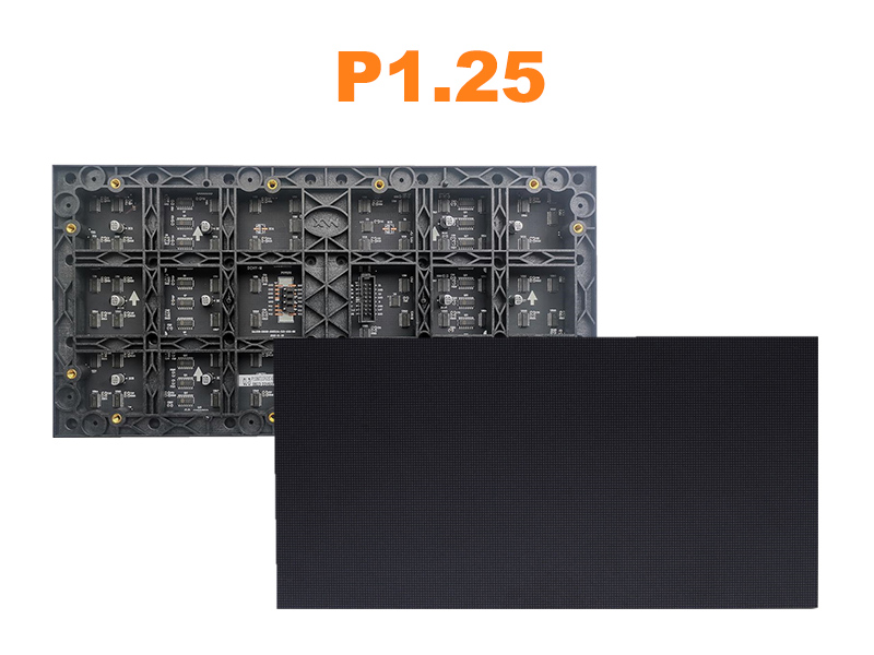 Módulo de pantalla LED para interiores P1.25 GOB a prueba de agua, a todo color, 320 x 160 mm, paso de píxel de escaneo 1/64, 1,25 mm