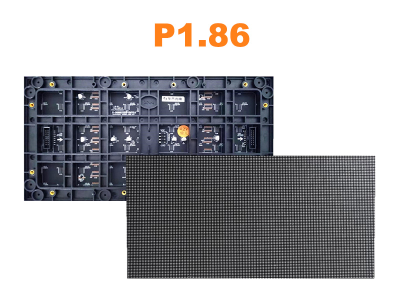 Módulo de pantalla LED para interiores P1.86 GOB a prueba de agua, a todo color, 320 x 160 mm, paso de píxel de escaneo 1/43, 1,86 mm
